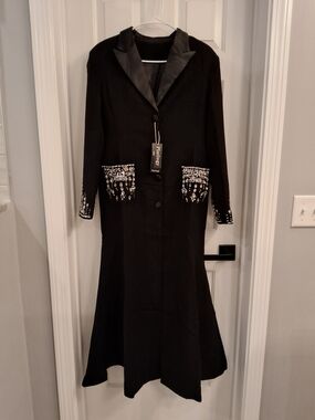 Black‎ Embellished Long Wedding/Formal Dress